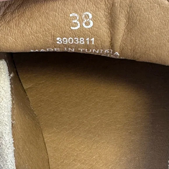 Like New Free People Nico Sand Suede Platform Loafers Sz 38 - Picture 12 of 13